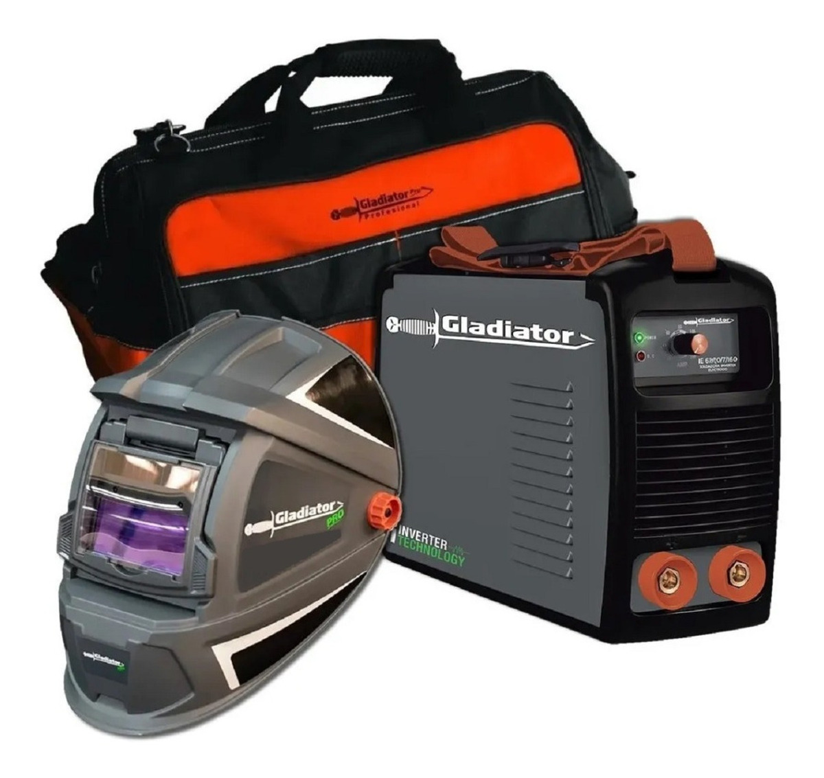 Soldadora Arco Manual 200 Amp Ie 8200/6/220 Gladiator Gris