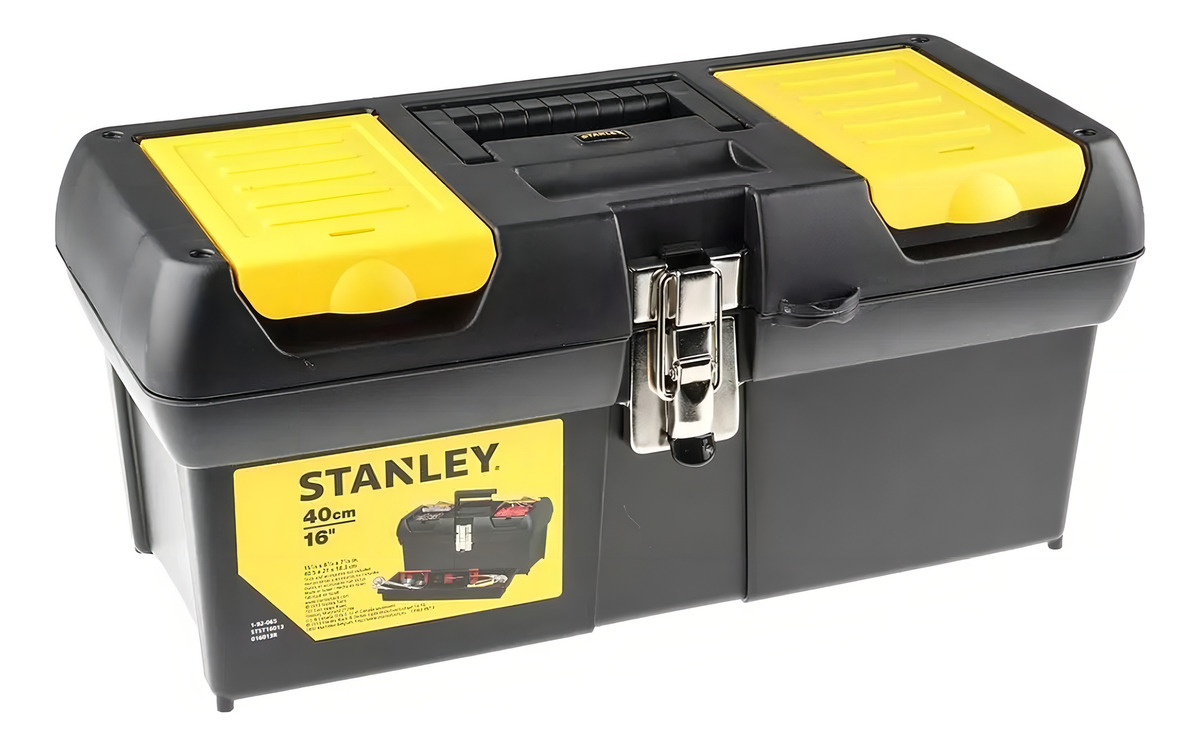 Caja De Herramientas Stanley 16013 Plástico 16 Cierre Metal Negro/amarillo