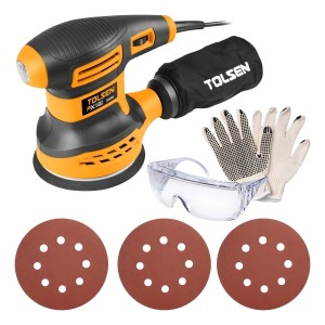 Lijadora Roto-orbital Circular 125mm 280w Color Naranja Con Negro Frecuencia 50hz 50 Hz