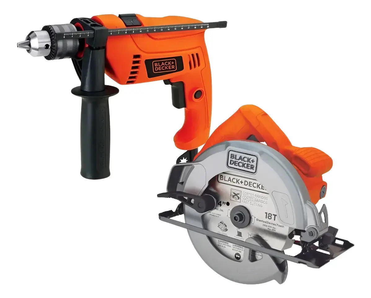 Taladro Percutor 550w + Sierra Circular 1400w Black Y Decker - Imagen 2
