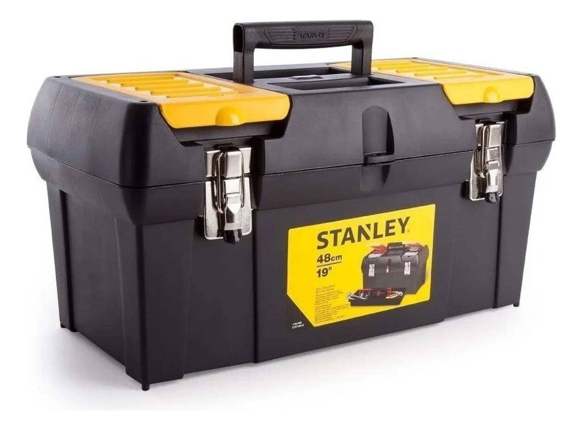 Caja De Herramientas Stanley 19013 Plástico 19 Cierre Metal Negro - Imagen 2