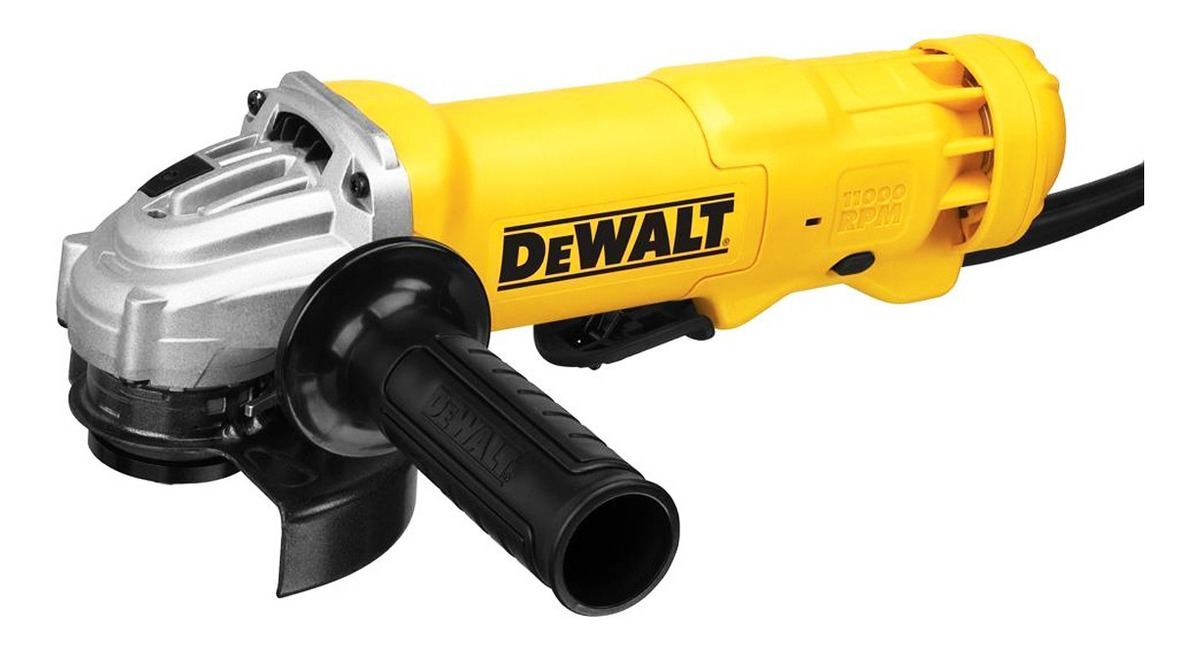 Amoladora Angular Dewalt Profesional Dwe4212-b2 De 50 hz Color Amarillo 1.2 kw 220 v + Accesorio