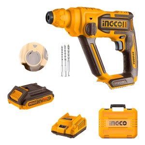 Rotomartillo A Bateria 20v P20s 16mm 2 Funciones Con Bat Con Amarillo