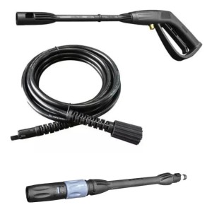 Kit De Pistola Manguera Y Lanza Para Hidrolavadora Hl417 Color Negro