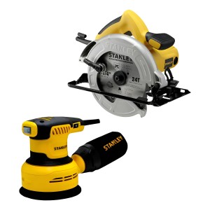 Sierra Circular 7 1/4 1600w Stanley + Lijadora Roto Orbital