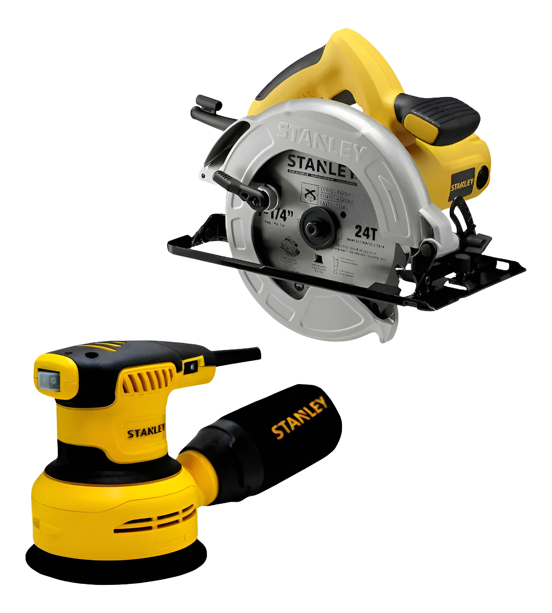 Sierra Circular 7 1/4 1600w Stanley + Lijadora Roto Orbital