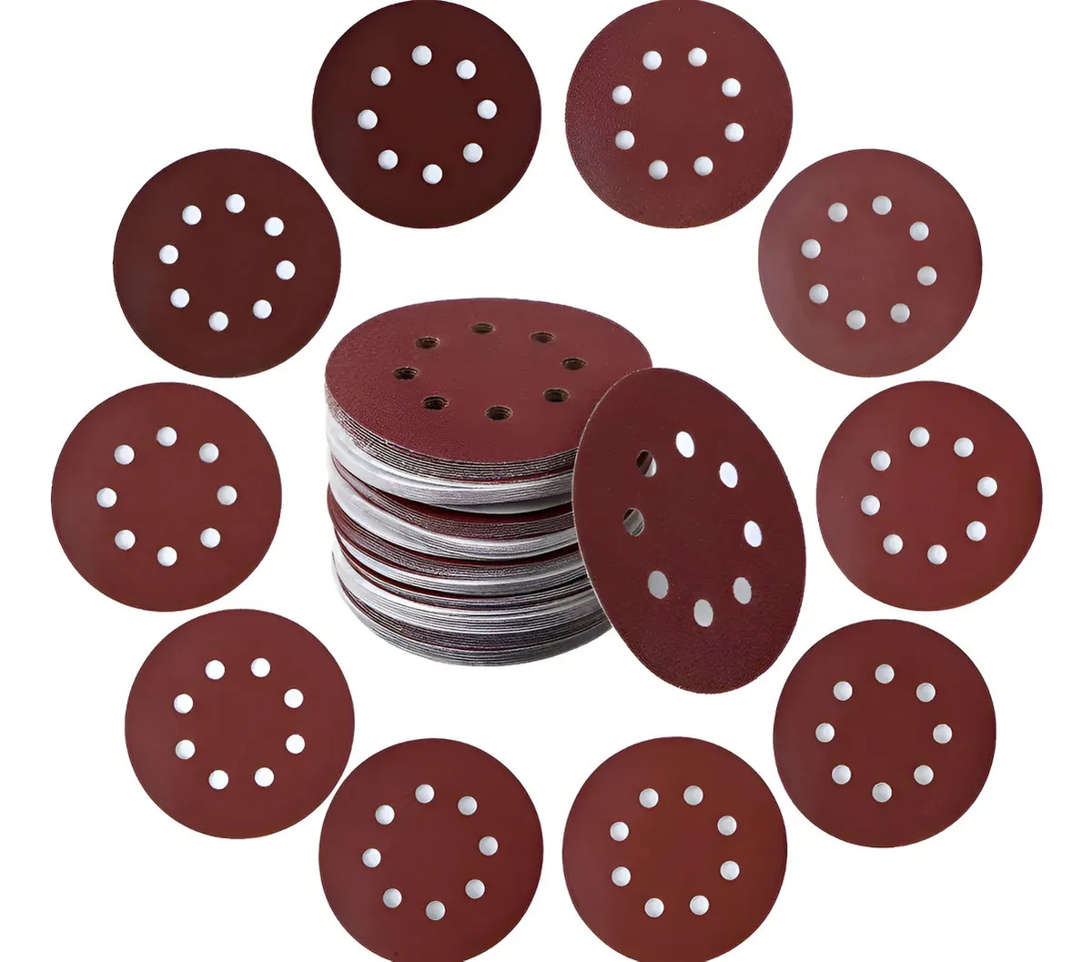 Set X50 Lijas 6 150mm Grano 40 80 120 180 Akrs1500511 Ingco