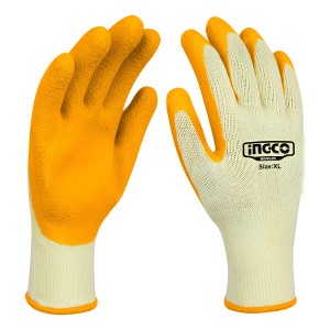 Guante De Latex Trabajo Portador Objeto Punzante Ingco Xl Naranja