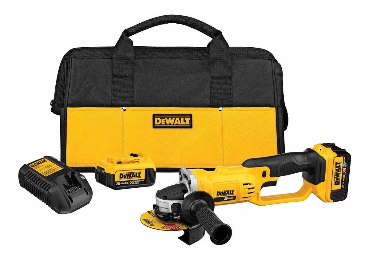 Amoladora Angular Inalámbrica Dewalt Dcg412m2 Color Amarillo - Imagen 2