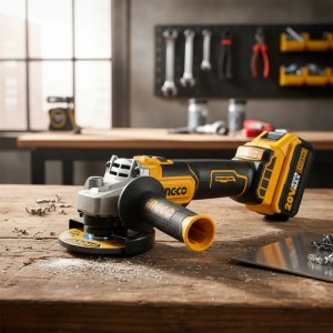 Amoladora A Batería 20v Brushless Ingco Sin Batería Y Cargador Color Amarillo