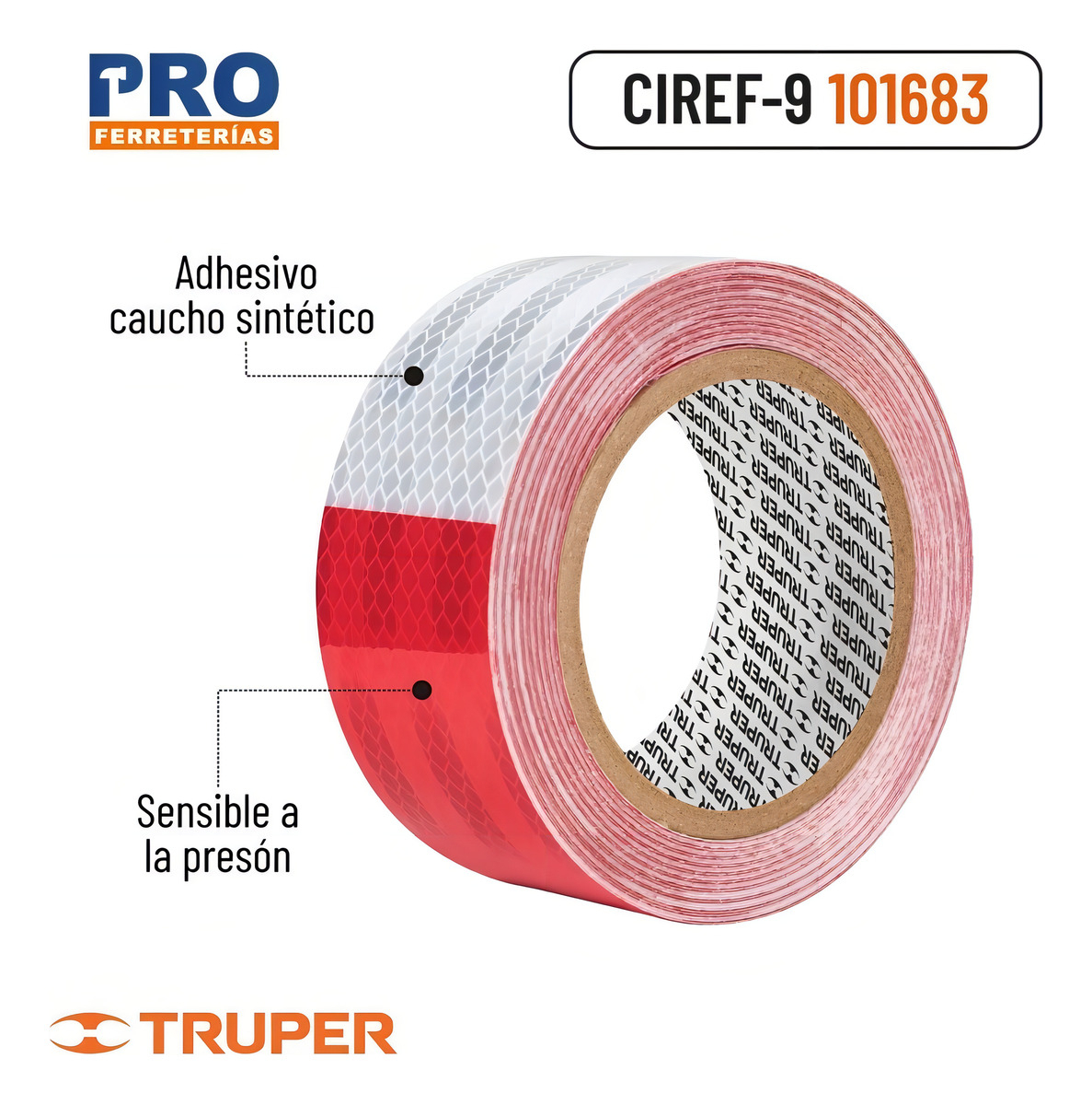 Cinta Reflectiva Para Camiones Blanca/roja 5cmx9mts Truper Color Bicolor Bicolor - Imagen 3