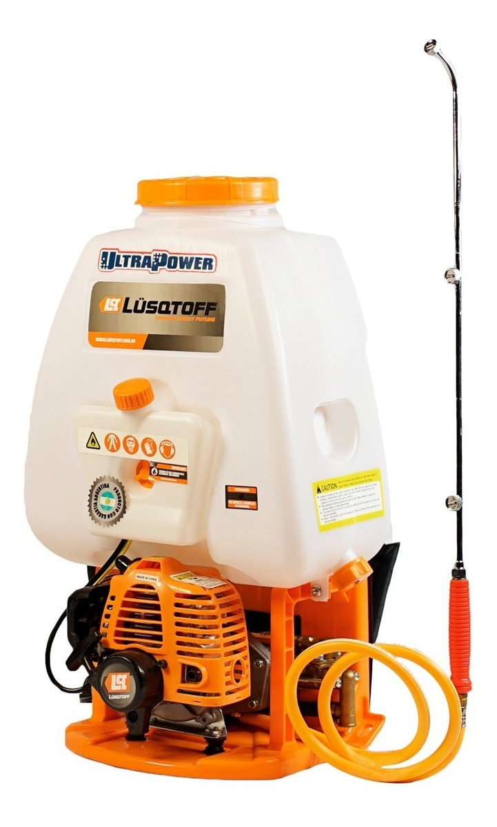 Fumigadora Pulverizador Mochila Nafta 26cc 25 Lts Lusqtoff Color Naranja Lj-p26 Mm
