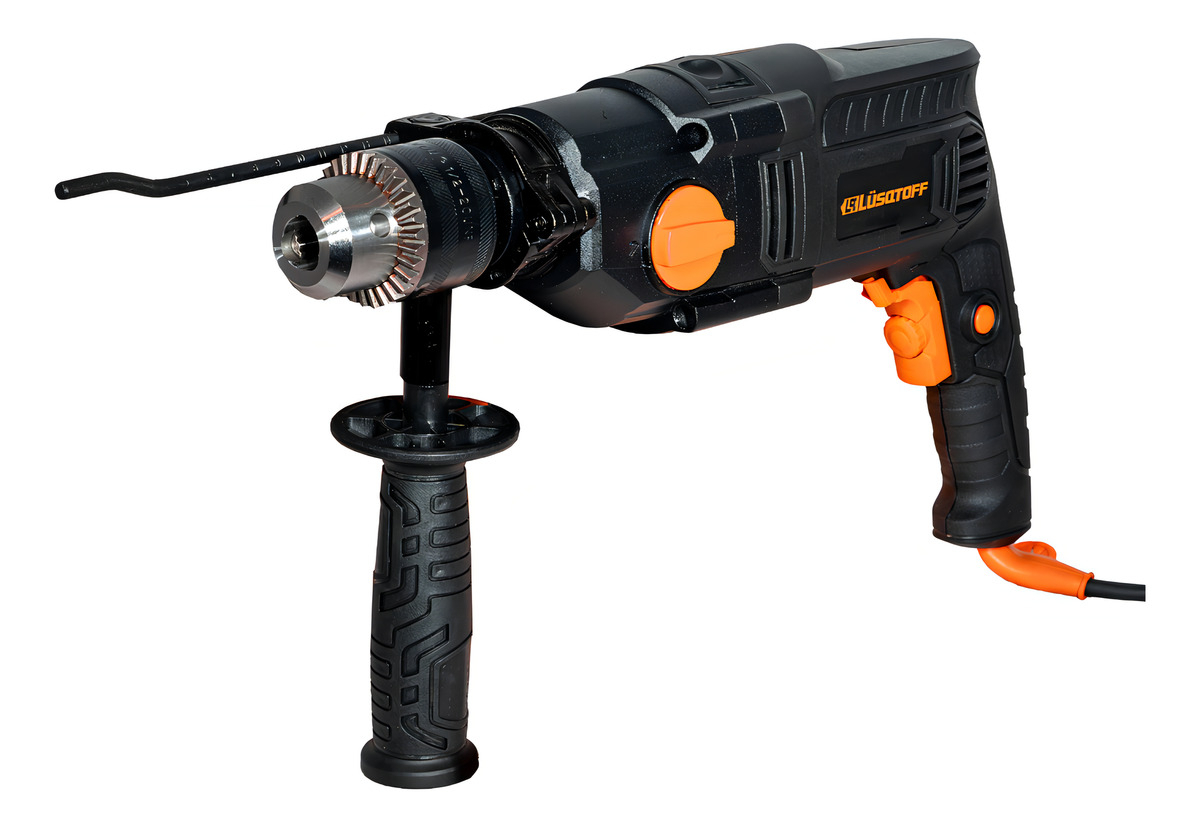 Taladro Percutor Eléctrico Profesional Lusqtoff 42000rpm 1100w 16mm Color Negro Frecuencia 50hz Tpl1100-9 50 Hz
