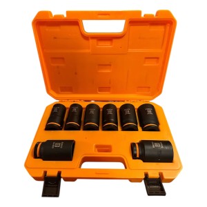 Juego Dados Impacto 3/4 26-38mm 8 Pcs Ingco Hkissd34082l Naranja