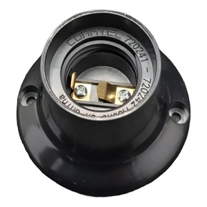 Receptáculo Recto Conatel E27 Negro 220v 4a Plástico Diámetro 2.7cm