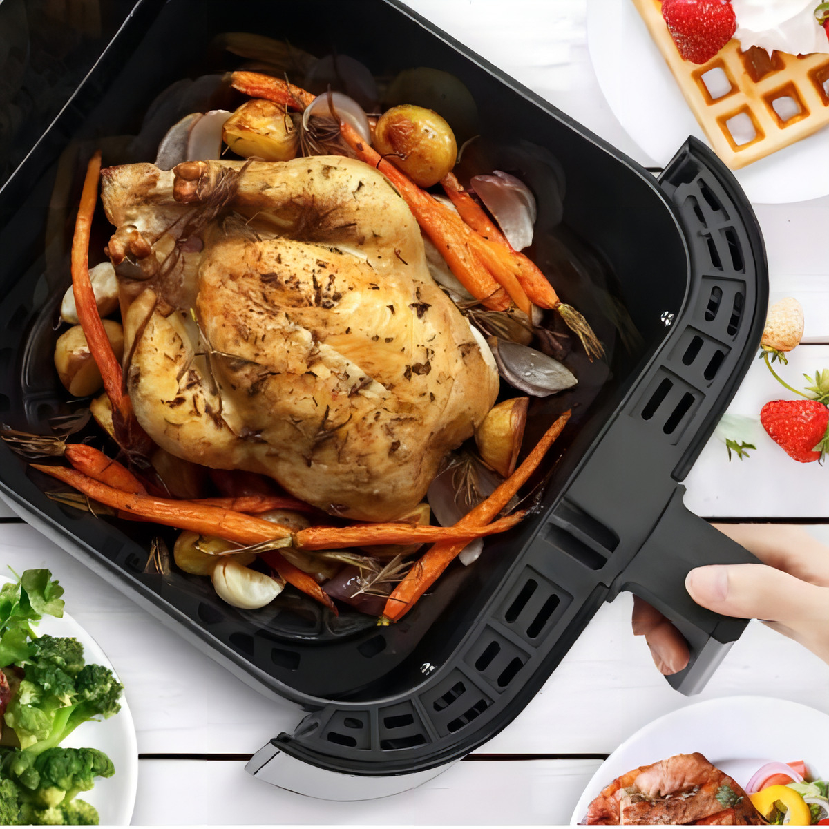 Freidora De Aire Cuori Modelo Creta Cuo3928 Color Negro - Imagen 4