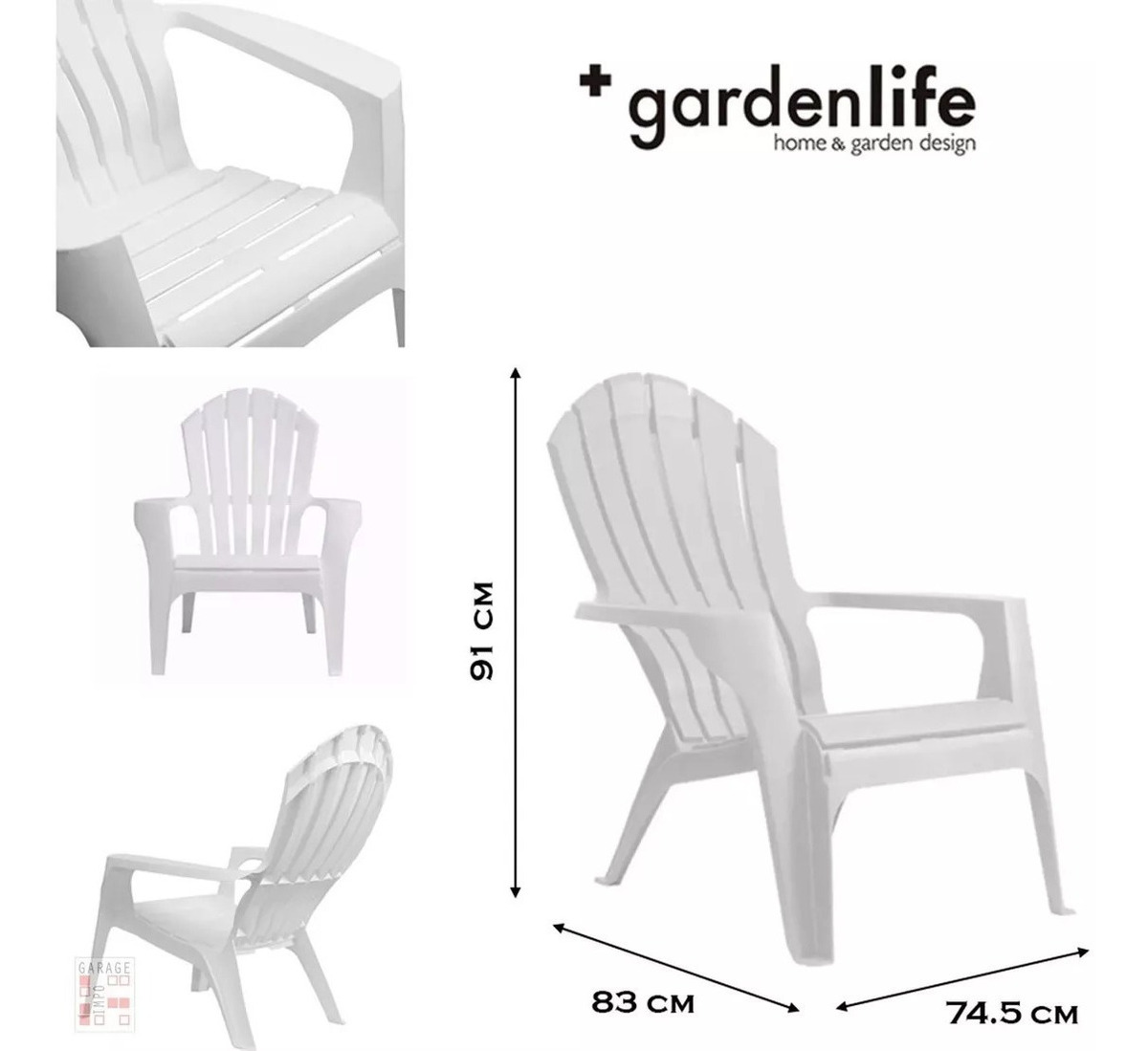 2 Sillones De Jardín Exterior Plástico Miami - Tyt - Imagen 4