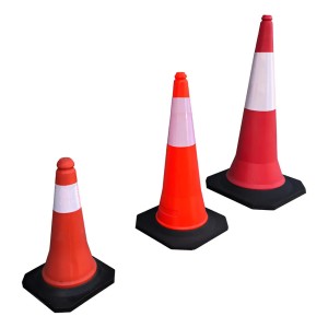 Cono Vial Iael Naranja Reflectivo Base Goma Pesada 50cm