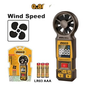 Anemometro Digital Medidor Velocidad Viento Ingco Hetan031