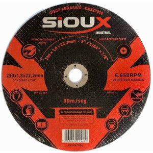 Disco Abrasivo Corte Extrafino Industrial 9 PuLG Sioux (x25) Color Rojo