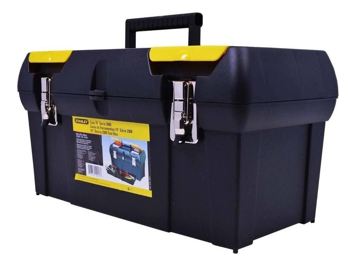 Caja De Herramientas Stanley 19013 Plástico 19 Cierre Metal Negro - Imagen 4