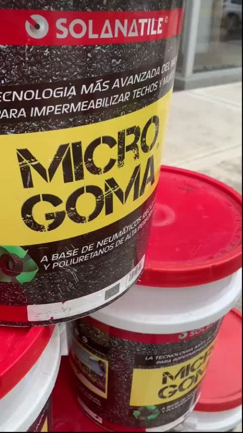Microgoma Membrana Impermeabilizante Techos 4,4kg Solanatile Color Gris Claro - Imagen 3
