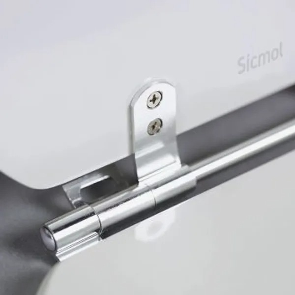 Tapa De Inodoro Water Madera Mdf Con Herrajes Metálicos Color Blanco - Imagen 2