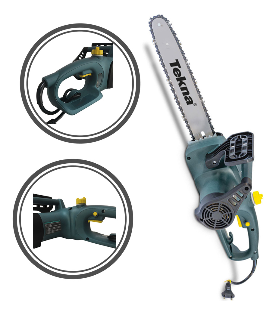 Motosierra Eléctrica 1200w Es1250n Sabre 14 Colores Verde Frecuencia 60hz