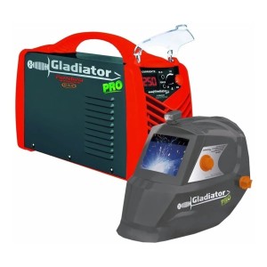 Soladora Gladiator 250amp + Careta Soldar Gladiator