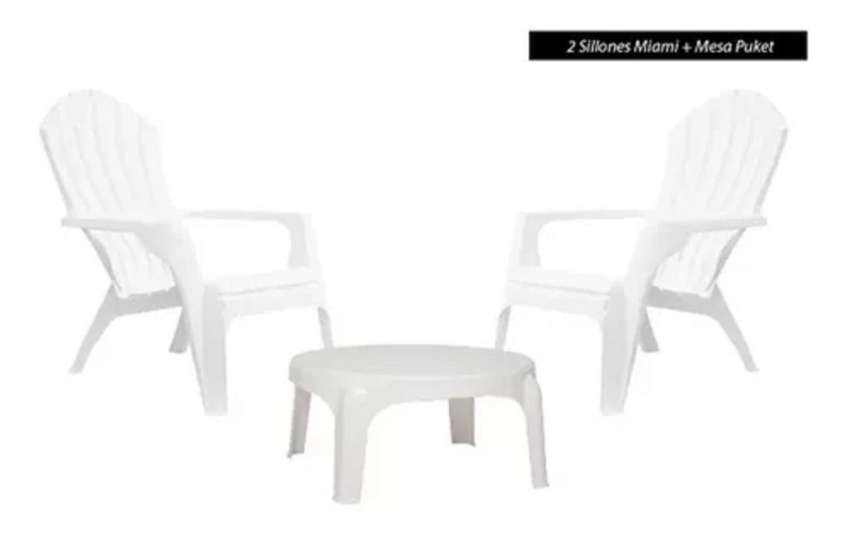 Set 2 Sillas Miami + Mesa Puket - Exterior - Jardin - Tyt
