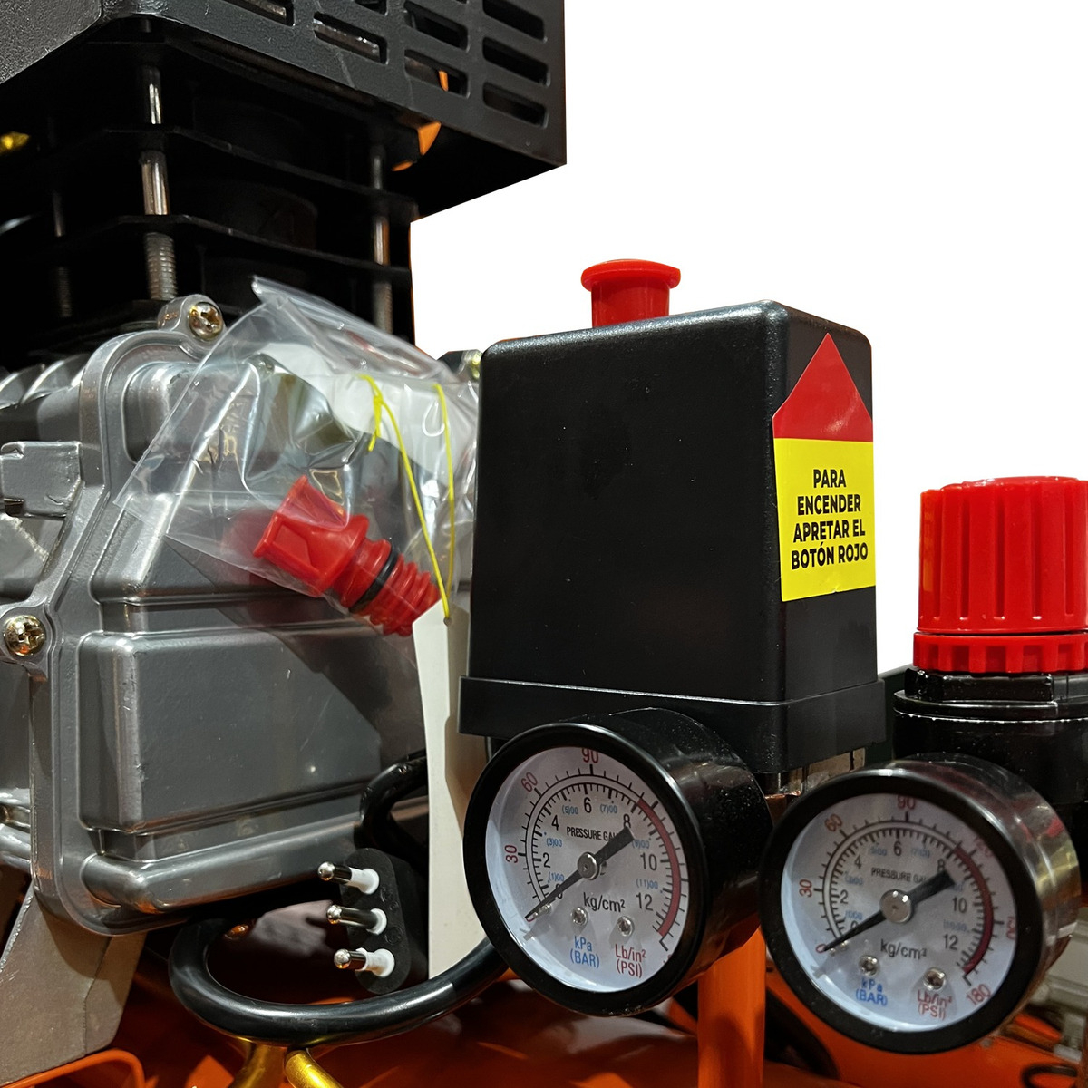 Compresor Aire Eléctrico Lüsqtoff Lc-2550bk 50l 2.5hp 115psi Naranja 50/60 Monofásica - Imagen 5