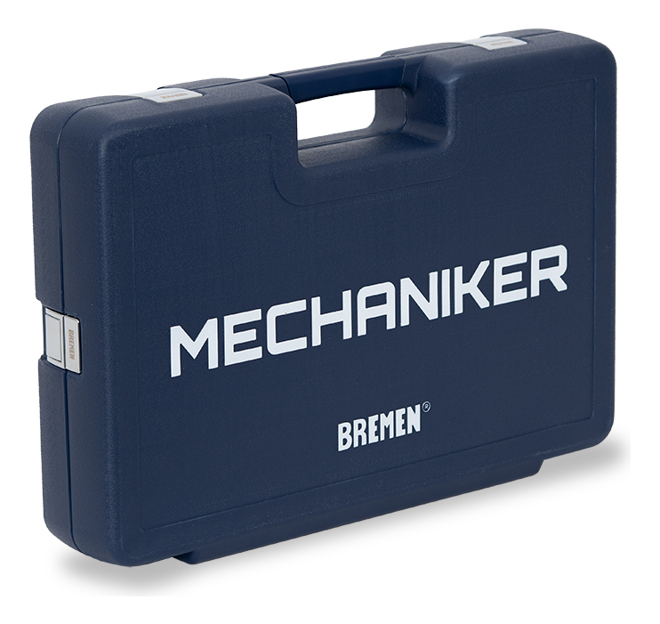 Set Herramientas Llaves Tubo Bremen Mechaniker 160pz 8010 Azul - Imagen 3