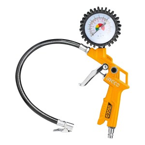 Inflador Con Manómetro Ingco Para Autos Motos Y Bicicletas