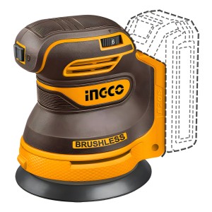 Lijadora Roto Orbital Sin Bateria S/car Ingco Crosli2002 Amarillo 50hz/60hz