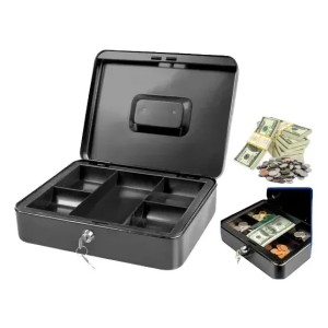 Caja Metalica De Seguridad Para Dinero 30x24x9cm Wadfow