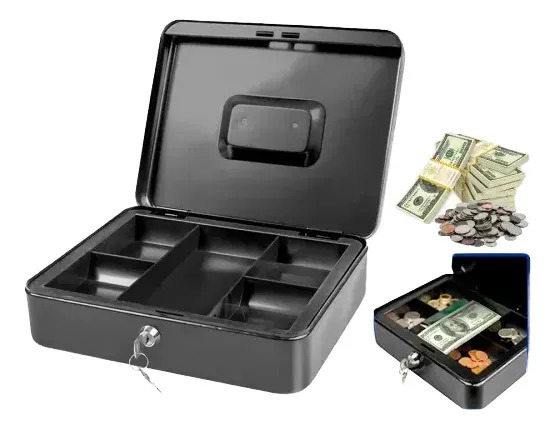 Caja Metalica De Seguridad Para Dinero 30x24x9cm Wadfow