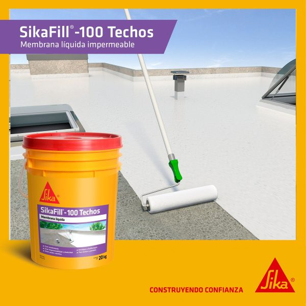 Membrana Liq Sikafill-100 Elastomérica 4 K Blanco Mate - Imagen 2