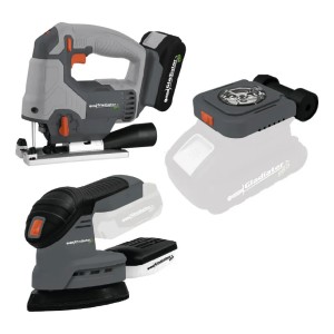 Combo Sierra Lijadora Y Linterna 18v Gla Pro C/bat Y Carg