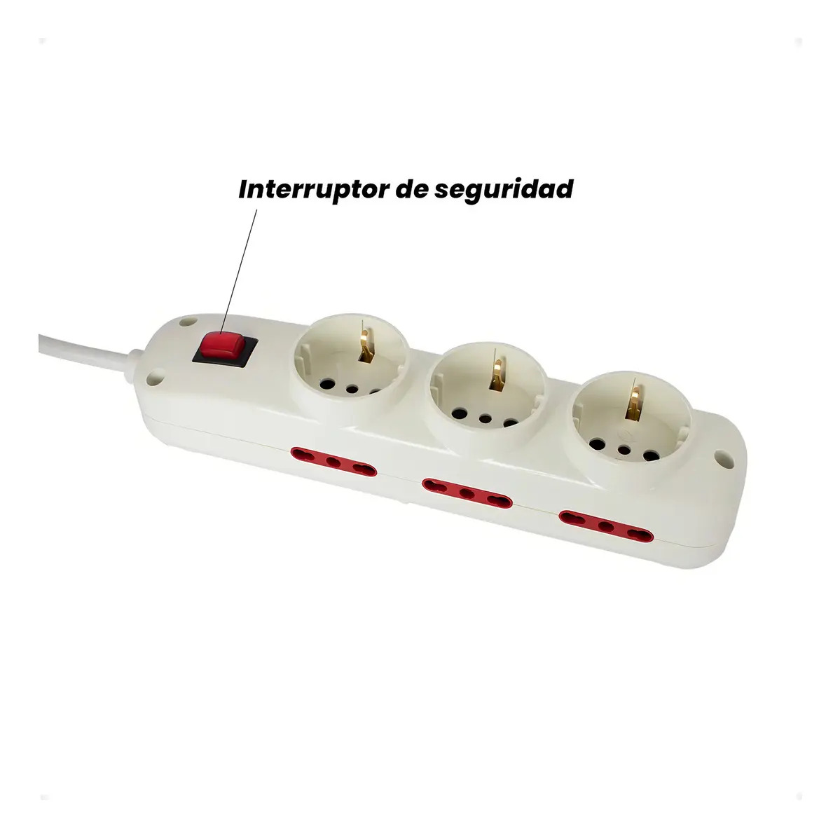 Alargue Zapatilla 3 Schuko Más 6 Modular 3 Mts Conatel - Imagen 3