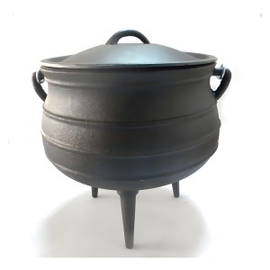 Olla De Hierro Fundido Fundicion 3 Patas Y Tapa 6 Lts