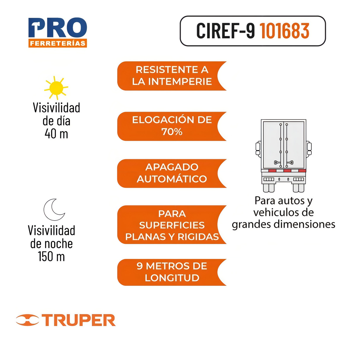 Cinta Reflectiva Para Camiones Blanca/roja 5cmx9mts Truper Color Bicolor Bicolor - Imagen 4