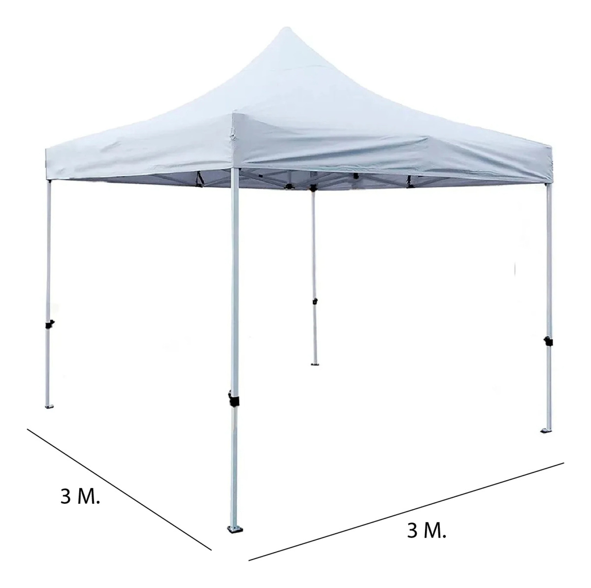 Gazebo Plegable Impermeable 3x3 Metros Estructura Unilux Color Blanco Fácil De Armar - Imagen 6