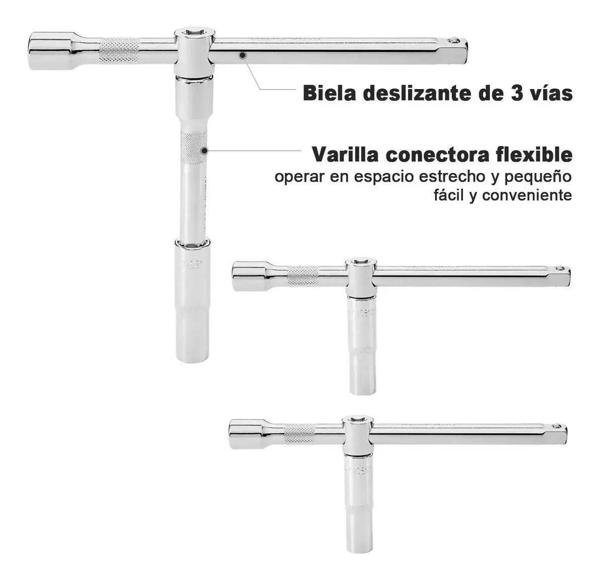 Juego De Herramientas Dados Mecánicas 108 Pcs Kit, 1/2, 1/4, Negro - Imagen 4