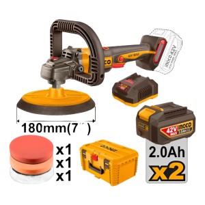 Lustra Pulidora A Bateria 42v 7 M14 + 2 Bat Ingco Apli42182