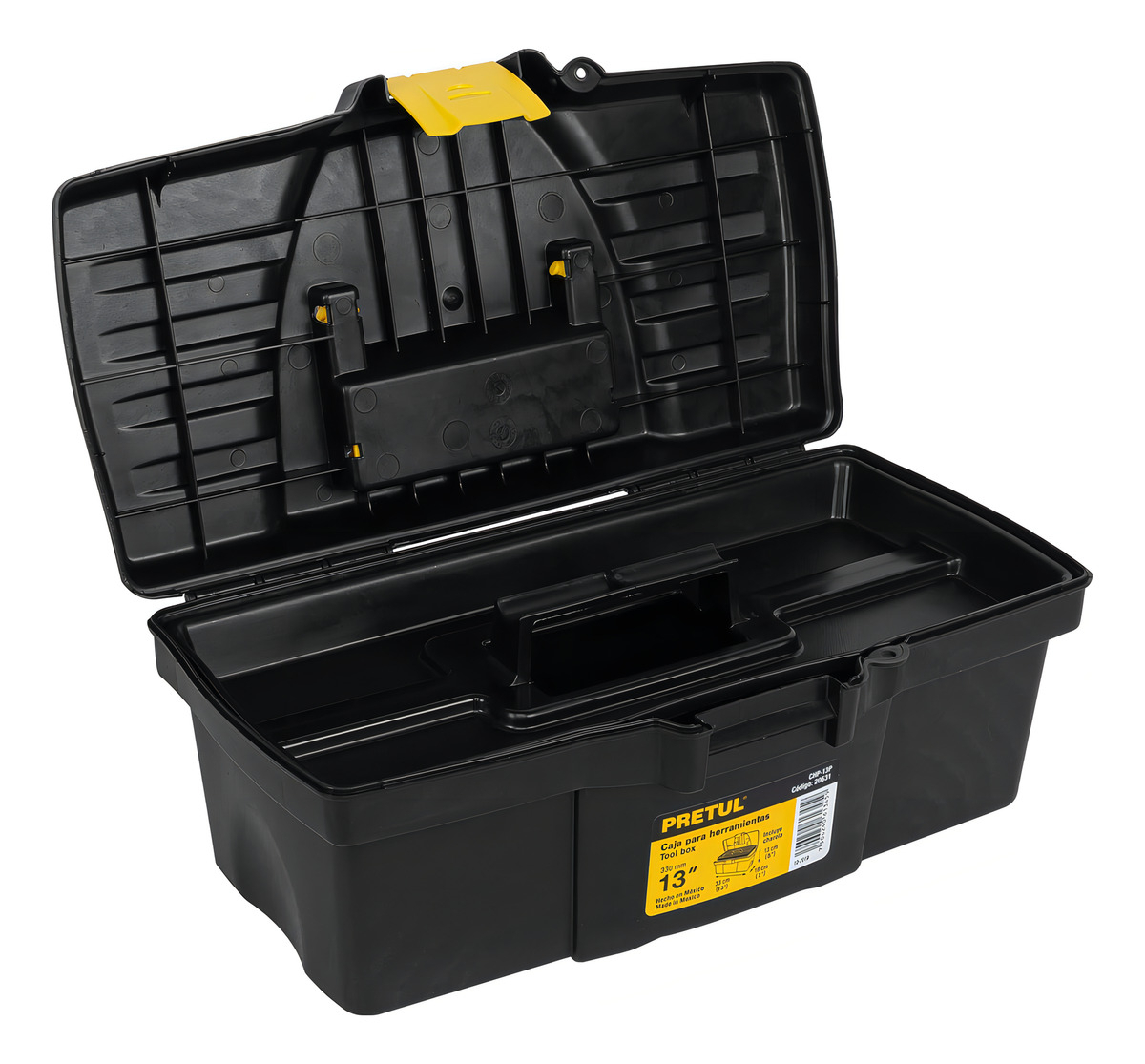 Caja Herramientas 13'' En Polipropileno - Pretul Negro - Imagen 6