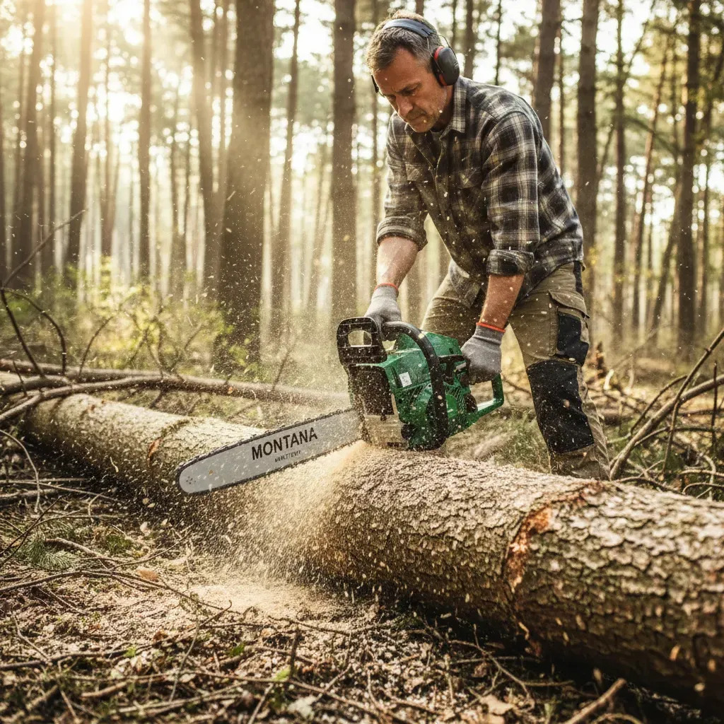 Motosierra Montana Mon-920 Color Verde Oscuro