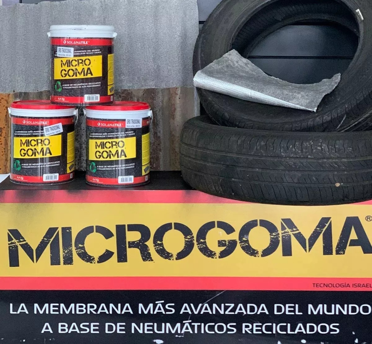 Microgoma Membrana Impermeabilizante Techos 4,4kg Solanatile Color Gris Claro - Imagen 6