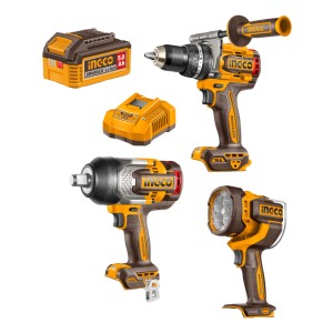 Kit Combo A Bateria 20v Set 3 Herramientas Accesorios Ingco