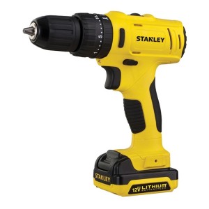 Taladro Percutor Atornillador Inalámbrico De 10mm Stanley Sch12s2k + Accesorio Con Maletín De Transporte Amarillo