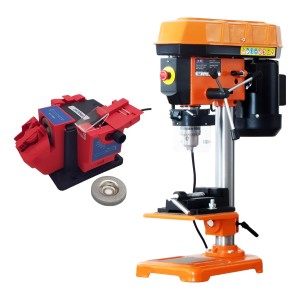 Taladro De Banco 16mm Tb16plus Con Afilador Mechas Zeafi2004 Naranja